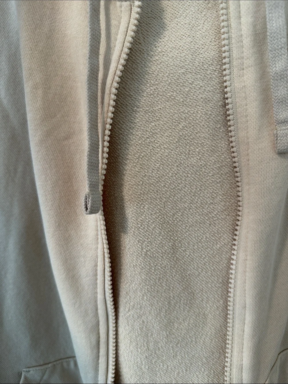 Nike Tan Full-Zip Hoodie with White Swoosh